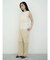 Wide rib sleeveless knit pullover