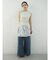 Wide rib sleeveless knit pullover