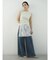 Wide rib sleeveless knit pullover