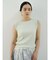 Wide rib sleeveless knit pullover