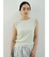 Wide rib sleeveless knit pullover