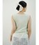 Wide rib sleeveless knit pullover