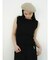 Wide rib sleeveless knit pullover
