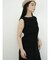 Wide rib sleeveless knit pullover