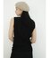 Wide rib sleeveless knit pullover