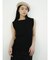 Wide rib sleeveless knit pullover