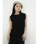 Wide rib sleeveless knit pullover