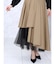 チュールレイヤードラップフレアスカート