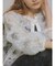 フラワー刺繍チュールブラウス