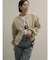 メッシュ×シアー配色ダブルジップブルゾン