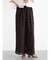 フロッキードット楊柳ワイドパンツ