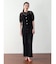 フロッキードット楊柳ワイドパンツ