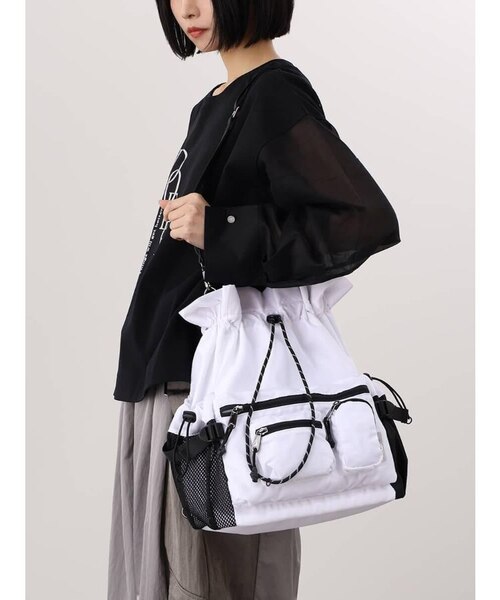 3WAYバッグパック(white/gray/black)｜メドックの通販｜&mall（アンド