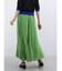 シアーコットンギャザーロングスカート