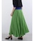 シアーコットンギャザーロングスカート