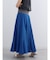 シアーコットンギャザーロングスカート
