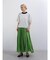 シアーコットンギャザーロングスカート