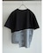 デニムドッキングアシメデザインTシャツ