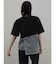 デニムドッキングアシメデザインTシャツ