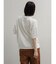 ビーズアクセントリーフプリントTシャツ