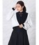配色トリミングショートカーディガン