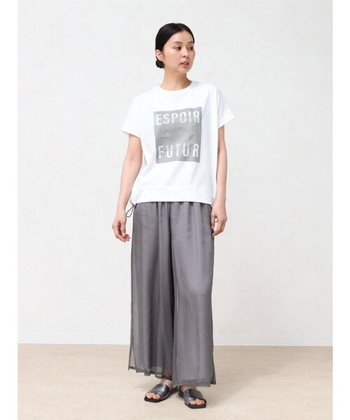 ロゴオーガンジーTシャツ｜メドックの通販｜&mall（アンドモール