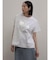 レースドッキング箔ロゴTシャツ