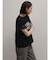 レースドッキング箔ロゴTシャツ