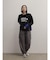 レースドッキング箔ロゴTシャツ