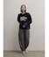 レースドッキング箔ロゴTシャツ