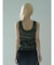 LAYERED-LIKE CAMOUFLAGE RIB TANKTOP