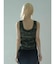 LAYERED-LIKE CAMOUFLAGE RIB TANKTOP