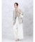 リネンライクワイドリブリラクシーパンツ（off white,beige）