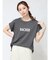 箔プリントロールアップTシャツ