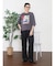 アートプリントタックデザインTシャツ