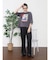 アートプリントタックデザインTシャツ