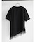 レースアシメヘム箔ロゴTシャツ