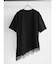 レースアシメヘム箔ロゴTシャツ