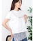 アシメレースヘムロゴTシャツ
