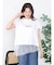 アシメレースヘムロゴTシャツ