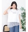 アシメレースヘムロゴTシャツ