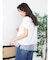 アシメレースヘムロゴTシャツ