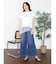 アシメレースヘムロゴTシャツ