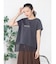 アシメレースヘムロゴTシャツ