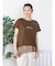 アシメレースヘムロゴTシャツ