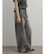 切り替えワイドストレートデニムパンツ(gray)