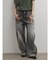 切り替えワイドストレートデニムパンツ(gray)