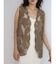 Floral lace vest