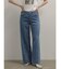 ラインアートセルロースワイドデニムパンツ