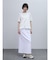 レース×チュールレイヤードデザインカットソー